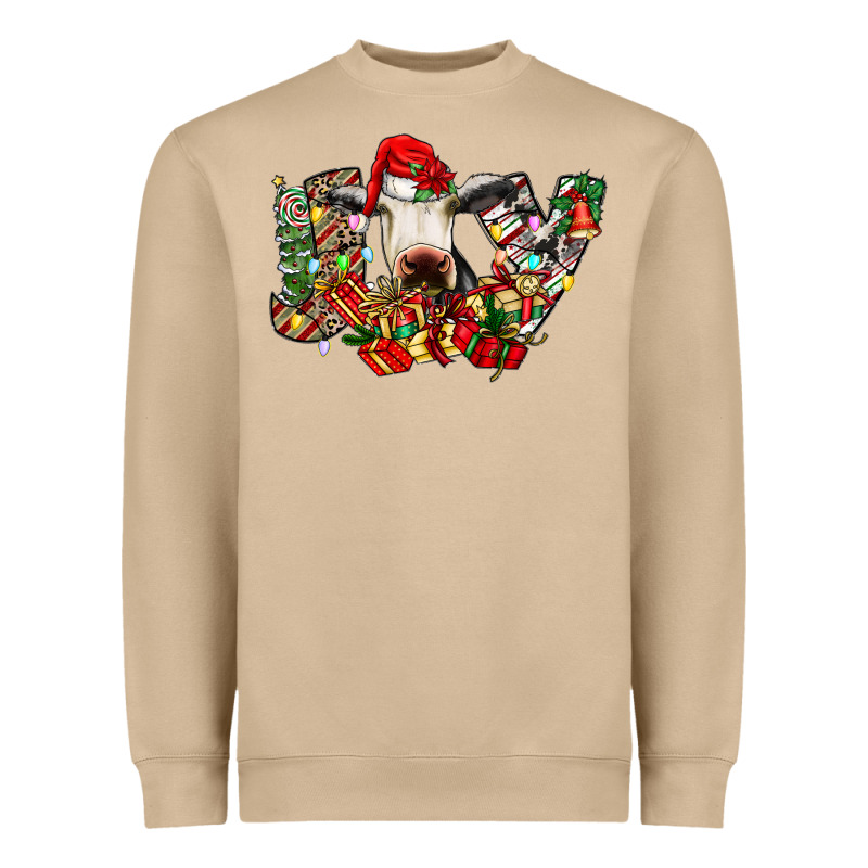 Christmas Joy Cow Heavyweight Sweatshirt by CowhideDigitalArt | Teevron