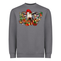 Storm christmas joy cow Heavyweight Sweatshirt - CowhideDigitalArt