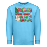 Ocean Blue merry christmas ya filthy animal Premium Sweatshirt - MaliasSmallBusiness