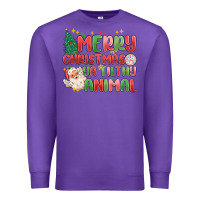 Purple merry christmas ya filthy animal Premium Sweatshirt - MaliasSmallBusiness