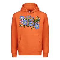 Carrot Forget Me Not Flower Illustrations Premium Hoodie - LillyAllenDesigns