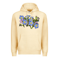 Pina Colada Forget Me Not Flower Illustrations Premium Hoodie - LillyAllenDesigns