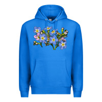 True Royal Forget Me Not Flower Illustrations Premium Hoodie - LillyAllenDesigns