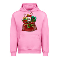 Fuchsia Pink Chrismas Santa claus bag Urban Hoodie - NancyCooperArtShop