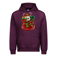 Mauve Wine Chrismas Santa claus bag Urban Hoodie - NancyCooperArtShop