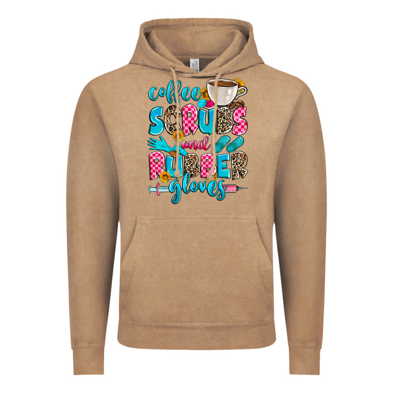 Coffee Scrubs And Rubber Gloves Vintage Hoodie by Zillion Design Studio | Teevron