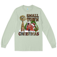 Matcha small town christmas with barn and cactus Long Sleeve Tee - AdoDesignShop