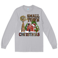 Moon Dust small town christmas with barn and cactus Long Sleeve Tee - AdoDesignShop