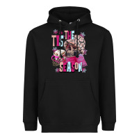 Black tis the season winter skull Heavyweight Hoodie - NancyCooperArtShop