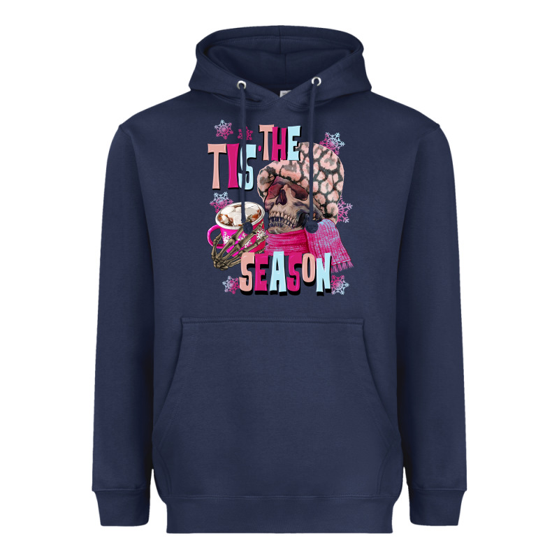 Tis The Season Winter Skull Heavyweight Hoodie by NancyCooperArtShop | Teevron