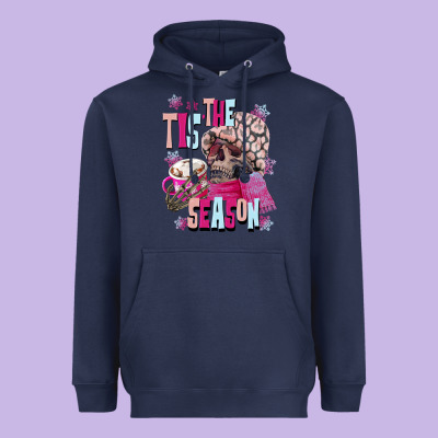 Tis The Season Winter Skull Heavyweight Hoodie Designed By Nancycooperartshop