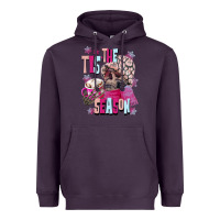 Plum tis the season winter skull Heavyweight Hoodie - NancyCooperArtShop