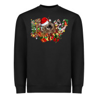 Black christmas joy highland cow Heavyweight Sweatshirt - CowhideDigitalArt