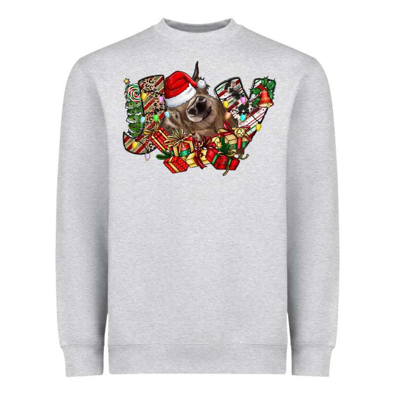 Christmas Joy Highland Cow Heavyweight Sweatshirt by CowhideDigitalArt | Teevron