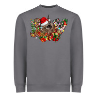 Storm christmas joy highland cow Heavyweight Sweatshirt - CowhideDigitalArt