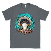 Charcoal Heather bull skull indian headdress Classic Tee - JahusDesignShop