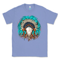 Colony Blue bull skull indian headdress Classic Tee - JahusDesignShop