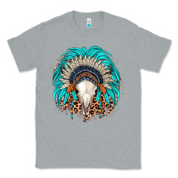 Heather Grey bull skull indian headdress Classic Tee - JahusDesignShop