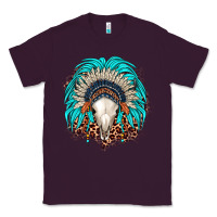 Plum bull skull indian headdress Classic Tee - JahusDesignShop