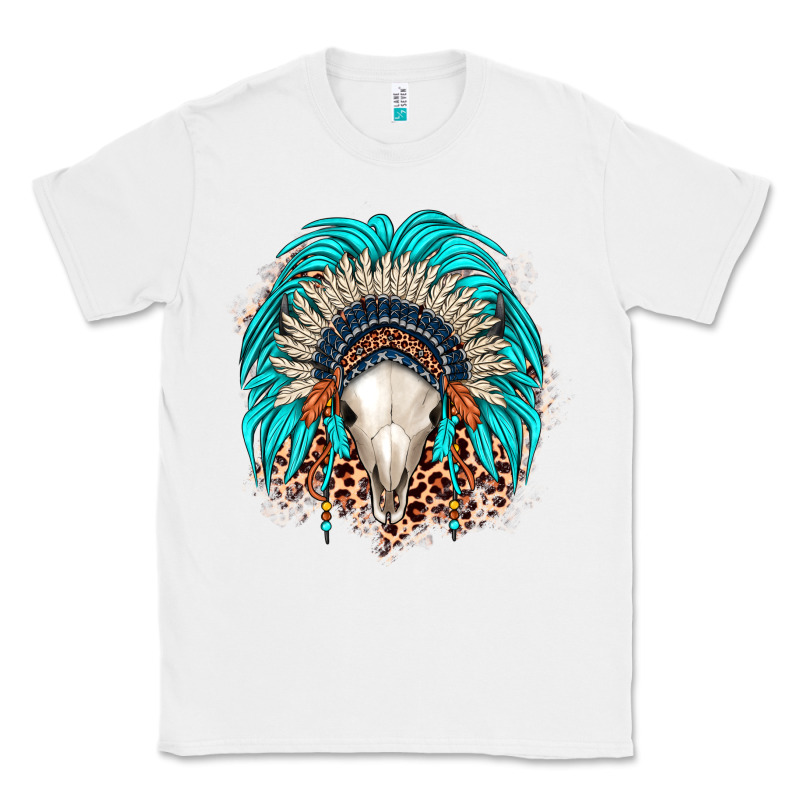 Bull Skull Indian Headdress Classic Tee by JahusDesignShop | Teevron