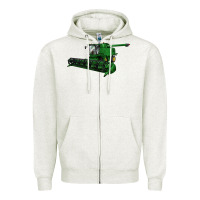 Oatmeal Heather Harvester Zipper Hoodie - LillyAllenDesigns