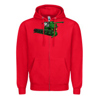 Red Harvester Zipper Hoodie - LillyAllenDesigns