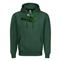 Sports Green Harvester Zipper Hoodie - LillyAllenDesigns