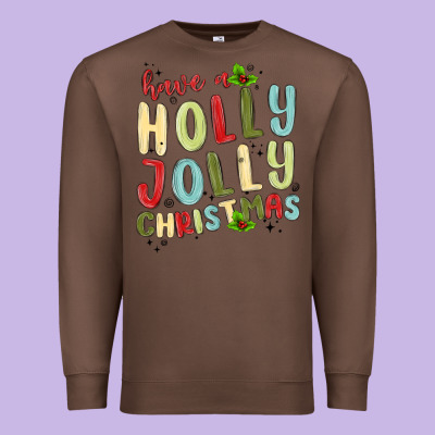 Have A Holly Jolly Christmas Premium Sweatshirt Designed By Maliassmallbusiness