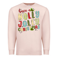 Pale Pink have a holly jolly christmas Premium Sweatshirt - MaliasSmallBusiness