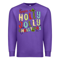 Purple have a holly jolly christmas Premium Sweatshirt - MaliasSmallBusiness