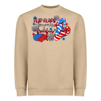 Mushroom Flip flops fireworks & freedom 4th of july Heavyweight Sweatshirt - CowGirlArtShop