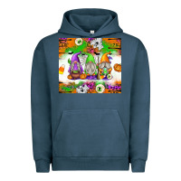 Pigment Midnight Navy Halloween Gnomes Urban Hoodie - texasbilliewilder