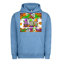 Pigment Pebble Blue Halloween Gnomes Urban Hoodie - texasbilliewilder
