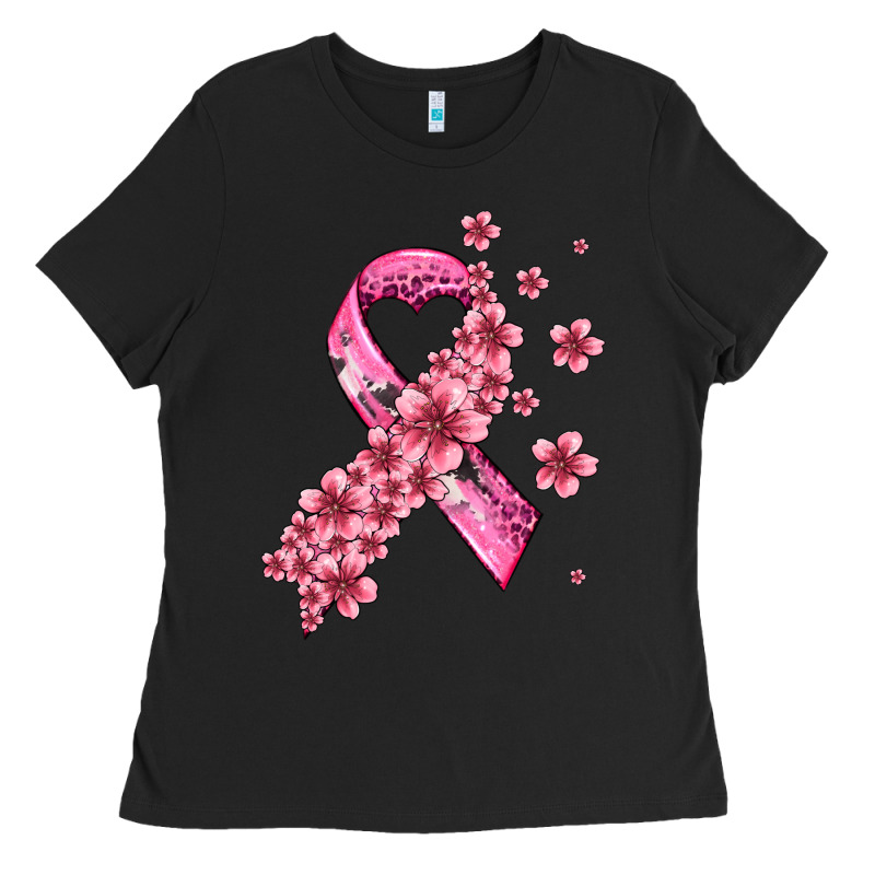 Pink Cancer Ribbon Ladies Tee by AdoDesignShop | Teevron