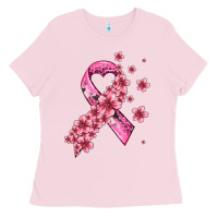 Bubblegum Pink pink cancer ribbon Ladies Tee - AdoDesignShop