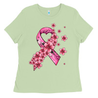 Matcha pink cancer ribbon Ladies Tee - AdoDesignShop