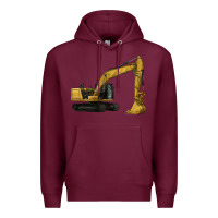 Burgundy Excavator Premium Hoodie - LillyAllenDesigns