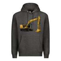 Charcoal Heather Excavator Premium Hoodie - LillyAllenDesigns