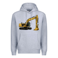 Heather Grey Excavator Premium Hoodie - LillyAllenDesigns