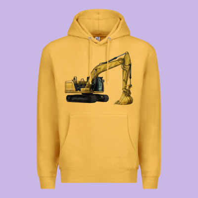 Excavator Premium Hoodie Designed By Lillyallendesigns