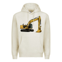 Oatmeal Heather Excavator Premium Hoodie - LillyAllenDesigns