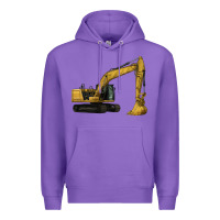 Purple Excavator Premium Hoodie - LillyAllenDesigns