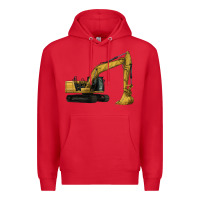 Red Excavator Premium Hoodie - LillyAllenDesigns