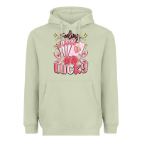 Matcha feeling lucky Heavyweight Hoodie - MaliasSmallBusiness