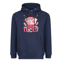 Navy feeling lucky Heavyweight Hoodie - MaliasSmallBusiness