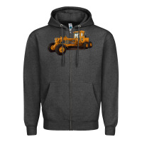Motor Grader Zipper Hoodie | Teevron