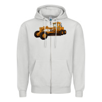 Dove Grey Motor Grader Zipper Hoodie - LillyAllenDesigns