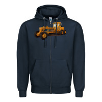 Navy Motor Grader Zipper Hoodie - LillyAllenDesigns