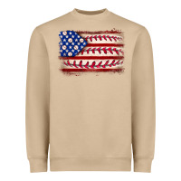 Mushroom Baseball American flag Heavyweight Sweatshirt - Neo Western