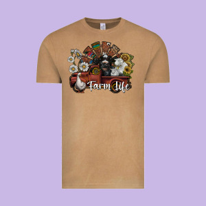 Farm Life Vintage Tee Designed By Sublimationcraftshop